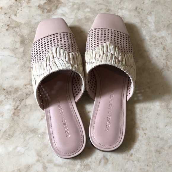 Sigerson Morrison Sirena Nude Pink slides - Picture 1 of 5